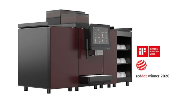 Franke A800 у кольорі Mahogany з охолоджувачем і підігрівом чашок — ілюстрація серії; додаткові модулі залежать від комплектації